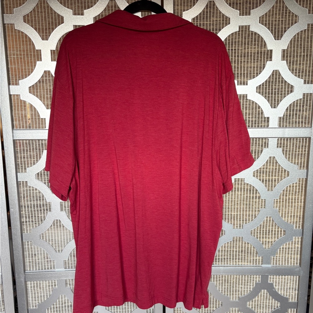 George Men's Casual Red Button Down Shirt - Picture 6 of 6